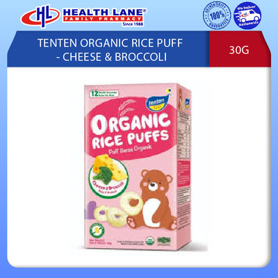 TENTEN ORGANIC RICE PUFF - CHEESE & BROCCOLI 30G